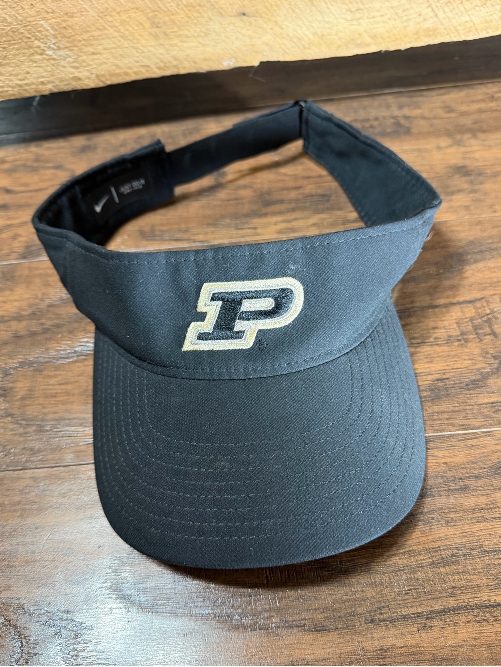 Nike Purdue Boilermakers Dri-Fit Black Visor with P Logo
